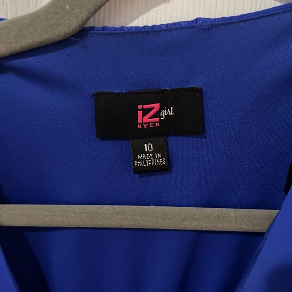 Ruffles dress bright blue in great condition with puffy sleaves - Picture 3 of 5